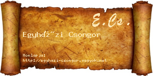 Egyházi Csongor névjegykártya