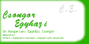 csongor egyhazi business card
