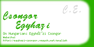 csongor egyhazi business card